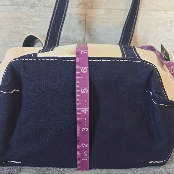 NWT L.L. Bean Canvas Boat & Tote Bag Long Straps Perfect For Shoulder Bag - Picture 10 of 12